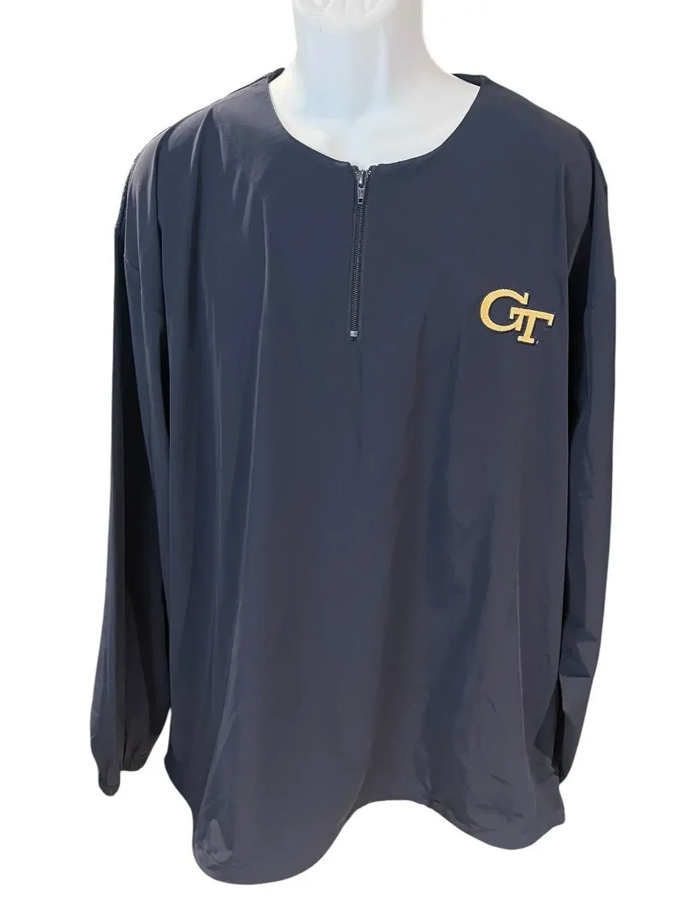Rawlings Baseball Men's 3XL Georgia Tech 1/4 zip long sleeve pullover jacket